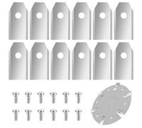Paquete de 12 cuchillas para cortacésped Segway Navimow, compatibles con cuchillas de repuesto para cortacésped robótico, por ejemplo, i105N, i108N, i110N, accesorios para cortacésped de jardín