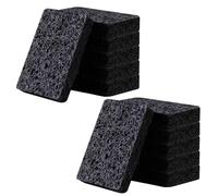 Paquete de 12 esponjas antiarañazos, esponjas para platos y lavado de platos, esponjas de limpieza para cocina, hogar, baño, coches, divertidos recortes para niños (negro)