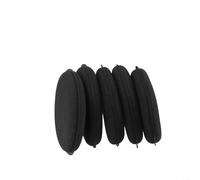 Paquete de 12 esponjas de cera para coche para pulir detalles de limpieza - Almohadillas de espuma suave de doble cara de 10 cm de diámetro x 2 cm de grosor, negro/amarillo - Compatible con molduras
