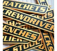 Paquete de 12 etiquetas magnéticas para caja de herramientas, etiquetas impresas en 3D, etiquetas reutilizables, accesorios de organización de caja de herramientas general, para cajas de herramientas