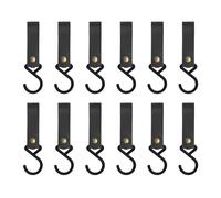 Paquete De 12 Ganchos De Cuero Pu, Ganchos Portátiles, Ganchos Extraíbles, Adecuados Para Cocina, Baño, Pasillo, Dormitorio