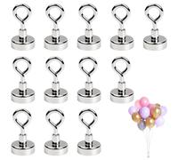 Paquete de 12 globos de peso para globos de helio, peso para globos, peso reutilizable para fiestas, bodas, cumpleaños, Navidad (plata)