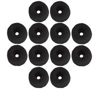 Paquete de 12 gomas elásticas de para el pelo de tela de rizo elásticas, anchas, gruesas, coleteros, lazos para el cabello, soporte para coleta, accesorios para el cabello para mujeres y niñas (negro)
