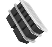 Paquete de 12 moldes flexibles de silicona con forma fría que incluyen cubiertas protectoras y bordes reforzados para una cocina ordenada y una conservación organizada, bandejas de almacenamiento