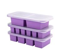 Paquete de 12 moldes flexibles de silicona con forma fría que incluyen cubiertas protectoras y bordes reforzados para una cocina ordenada y una conservación organizada, soportes de refrigeración de