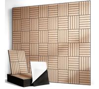 Paquete de 12 paneles acústicos de fieltro, paneles de pared acústicos grandes de 48 x 48 x 0.4 pulgadas, paneles autoadhesivos de absorción de ruido para tratamiento acústico en estudios de