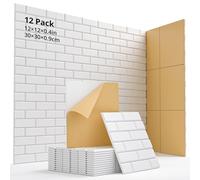 Paquete de 12 paneles de espuma acústica de 12 x 12 x 0.4 pulgadas, decoración de pared de espuma insonorizada, paneles de pared insonorizados de alta densidad, panel de absorción de sonido para el