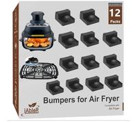 Paquete de 12 parachoques de silicona para freidora de aire Ninja Crispi FN101, patas de goma de repuesto para bandeja de vidrio Ninja Crispi de 4 cuartos y almohadillas COSORI Dual Blaze, resistentes