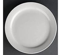 Paquete de: 12 Platos llanos borde estrecho Athena Hotelware 165mm
