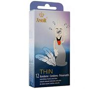 Paquete de 12 preservativos Amor, para una sensación natural y extralubricada