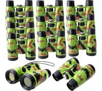 Paquete de 12 prismáticos compactos de camuflaje a granel para niños y niñas, exploradores, regalos de fiesta de caza