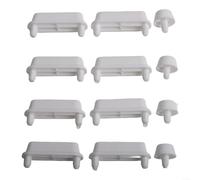 Paquete de 12 protectores para asiento de inodoro, almohadillas antideslizantes de plástico suave para reducción de ruido, topes de amortiguación para tapas estándar (un juego de 12)