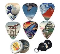 Paquete de 12 púas de celuloide de 0,71 mm para guitarra, bajo