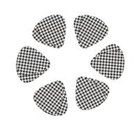 Paquete de 12 púas de guitarra blanca y negra con pata de gallo, accesorios para guitarra acústica eléctrica, accesorios para ukelele, incluye púas de guitarra finas, medianas y pesadas con caja de