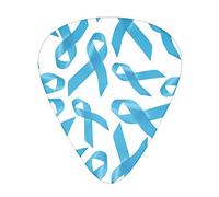 Paquete de 12 púas de guitarra Blue Ribbons Prostate Cancer Awareness, incluye calibres delgados, medianos y pesados, 3 tamaños para púas acústicas eléctricas de guitarra