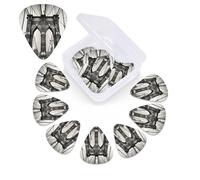 Paquete de 12 púas de guitarra Brooklyn Bridge con caja de almacenamiento organizadora, 3 púas de celuloide de diferentes grosores para guitarra acústica eléctrica, ukelele, bajo