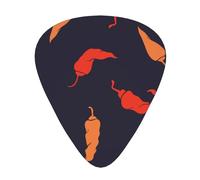 Paquete de 12 púas de guitarra, chile rojo picante, 3 púas de guitarra de diferentes grosores para bajo, ukelelele, guitarra eléctrica y acústica