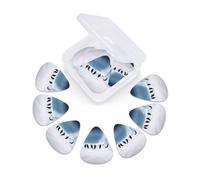 Paquete de 12 púas de guitarra con caja de almacenamiento organizadora, 3 pingüinos de diferentes grosores en el iceberg, púas para bajo, eléctrico, acústico, regalos de Navidad, incluye 0.46 mm, 0.71