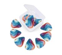 Paquete de 12 púas de guitarra con caja de almacenamiento organizadora, 3 púas de guitarra curva arco iris de diferentes grosores para bajo, eléctrico, acústico, regalos de Navidad, incluye 0.46 mm