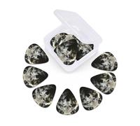 Paquete de 12 púas de guitarra con caja de almacenamiento organizadora, 3 púas de guitarra de lobo solitario de diferentes grosores para bajo, eléctrico, acústico, regalos de Navidad, incluye 0.46 mm