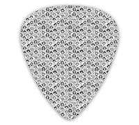 Paquete de 12 púas de guitarra con caja delgada, tarjetas de bocetos de personas con frases en todos los idiomas para niñas y niños, juego de regalo especial para guitarristas