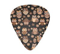 Paquete de 12 púas de guitarra Cute Owls, incluye calibres delgados, medianos y pesados, 3 tamaños para púas acústicas eléctricas de guitarra