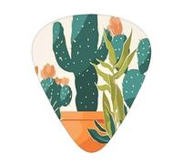 Paquete de 12 púas de guitarra de cactus de dibujos animados, 4 piezas en cada uno de los 3 tamaños, adecuadas para una amplia gama de instrumentos de cuerda