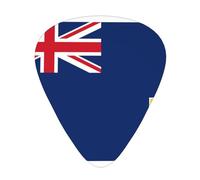 Paquete de 12 púas de guitarra de la bandera de las Islas Turcas y Caicos, 0,46 mm, 0,71 mm, 0,96 mm, delgadas, medianas y pesadas para guitarra eléctrica acústica y ukelele