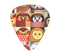 Paquete de 12 púas de guitarra North American Owls Universal Abs Thin Medium Heavy Plectrums