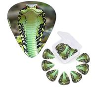 Paquete de 12 púas de guitarra personalizadas, 3 grosores diferentes, 4 piezas de 0,46 mm, 4 piezas de 0,71 mm, 4 púas de 0,96 mm, 4 púas de guitarra de serpiente de 0,96 mm, accesorios de púa de bajo