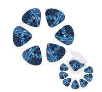 Paquete de 12 púas de guitarra personalizadas con caja de almacenamiento organizadora, lobos y atrapasueños, púa de guitarra, bajo, púa para guitarra eléctrica acústica (0.46 mm, 0.71 mm, 0.96 mm)
