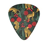 Paquete de 12 púas de guitarra Rose Flower Cheetah Boys Girls Thin Medium Heavy Plectrums