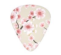 Paquete de 12 púas de guitarra Sakura Pink Blossom Japonés Cherry Flowering Guitar Music Lover Thin Medium Heavy Plectrums