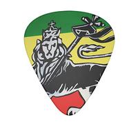 Paquete de 12 púas de guitarra The Lion of Judah Symbol of the Rastafari, incluye calibres delgados, medianos y pesados, 3 tamaños para púas acústicas eléctricas de guitarra