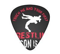 Paquete de 12 púas de guitarra Tócame y tu primera lección de lucha libre Púas finas, medianas y pesadas de tres tamaños