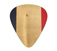 Paquete de 12 púas de guitarra Vintage France Flag, incluye calibres delgados, medianos y pesados, 3 tamaños para púas acústicas eléctricas de guitarra