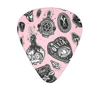 Paquete de 12 púas de guitarra Witchy Sorceress Boys Girls Thin Medium Heavy Plectrums