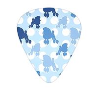 Paquete de 12 púas para guitarra Blue Poodle Polka Dot*, sensación cómoda, bordes suaves, abrasión, aptas para guitarra, ukelele, etc.