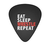 Paquete de 12 púas para guitarra Eat Sleep Wrestle Repeat Wrestling Boys Girls Thin Medium Heavy Plectrums