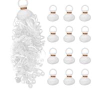 Paquete de 12 serpentinas, románticas serpentinas de mano blancas, sin confeti, galletas de papel para bodas, fiestas de cumpleaños, celebraciones, fiestas de graduación, espectáculos. (12)