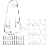 Paquete de 12 soportes de plástico transparente para colgar cortinas, ganchos de colocación para varios estilos de ventana, piezas de mejora del hogar resistentes e irrompibles
