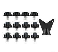 Paquete de 12 tacos para botas de fútbol con rosca M5 para suelo blando con llave inglesa, juego rosa para uso en partido y práctica (negro)