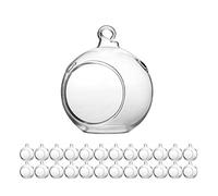 Paquete de 12 terrarios colgantes de cristal de 2.5 pulgadas / mini adornos de bricolaje (con paño de vidrio WGV)