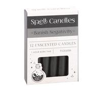 Paquete de 12 velas rituales de desterrar la negatividad, velas de hechizo negro para atraer positividad