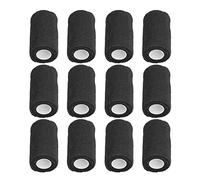 Paquete de 12 Vendajes Autoadhesivos, 78.74 Pulgadas, Vendaje Impermeable, Rollos de Vendaje Cohesivo Transpirable, Cinta Autoadhesiva Elástica, Envoltura de Látex Natural, Envoltura(negro)