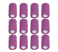 Paquete de 12 Vendajes Autoadhesivos, 78.74 Pulgadas, Vendaje Impermeable, Rollos de Vendaje Cohesivo Transpirable, Cinta Autoadhesiva Elástica, Envoltura de Látex Natural, Envoltura(Púrpura)