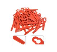 Paquete de 120 cuchillas de repuesto de plástico para desbrozadora, compatibles con accesorios para desbrozadoras eléctricas, color azul.