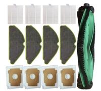 Paquete de 13 piezas de repuesto compatibles con iRobot Roomba 115 Combo / 115 Combo+ Robot Aspirador, 1 cepillo de rodillo, 4 filtros, 4 almohadillas de fregona, 4 bolsas de polvo