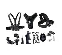 Paquete de 14 accesorios para cámara de acción, soportes modificables, funda impermeable para 40 m de profundidad y apretada para tareas deportivas, funda impermeable