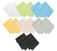 Paquete de 14 paños de limpieza para lentes, 7 x 6 pulgadas, paños de limpieza de microfibra de alta calidad, toallitas de vidrio para lentes de cámara de laptop, iPad, pantallas LCD